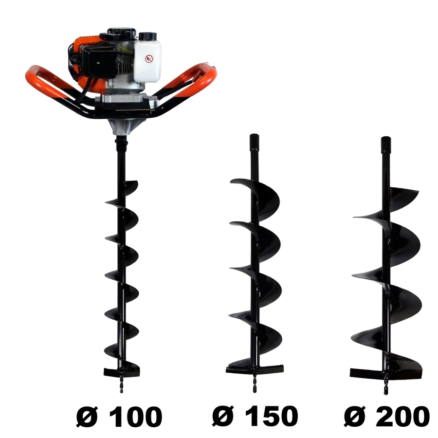 Agp111A Tarière thermique 52 cm3, 3 CV + lot de 3 mèches 100, 150 et 200 mm — image 2