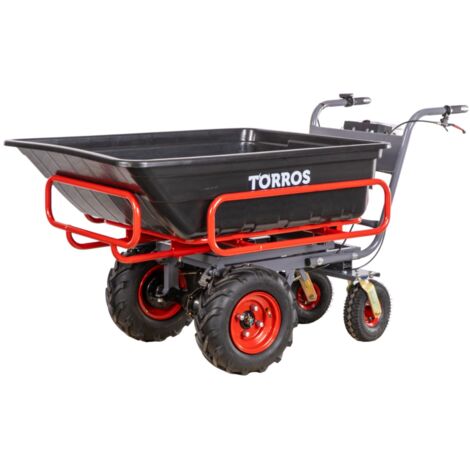 Torros Brouette motorisée 300kg Benne amovible 300L en polypropylène Rayon de braquage 1,2m EP300P — image 2
