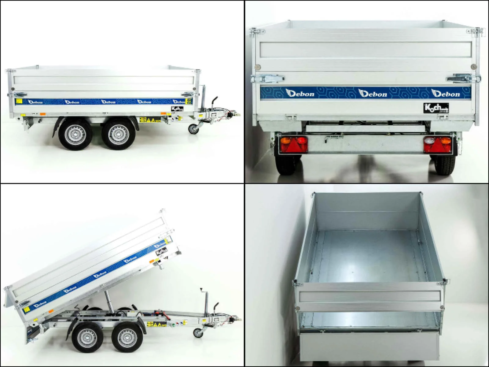 F46R Debon PW2.4 benne basculante 3 voies 180×306 - 2,6 t - image 8