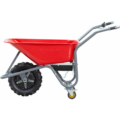 GGT567YU Torros Brouette motorisée 80L 150kg Moteur électrique 500W Autonomie 1,5h Terrain accidenté — image 3