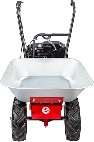 HHJ67889 Eurosystems Brouette motorisée 125 cc Capacité bac 85L Charge max 100 kg Roues pneumatiques 13" pour terrains accidentés — image 4