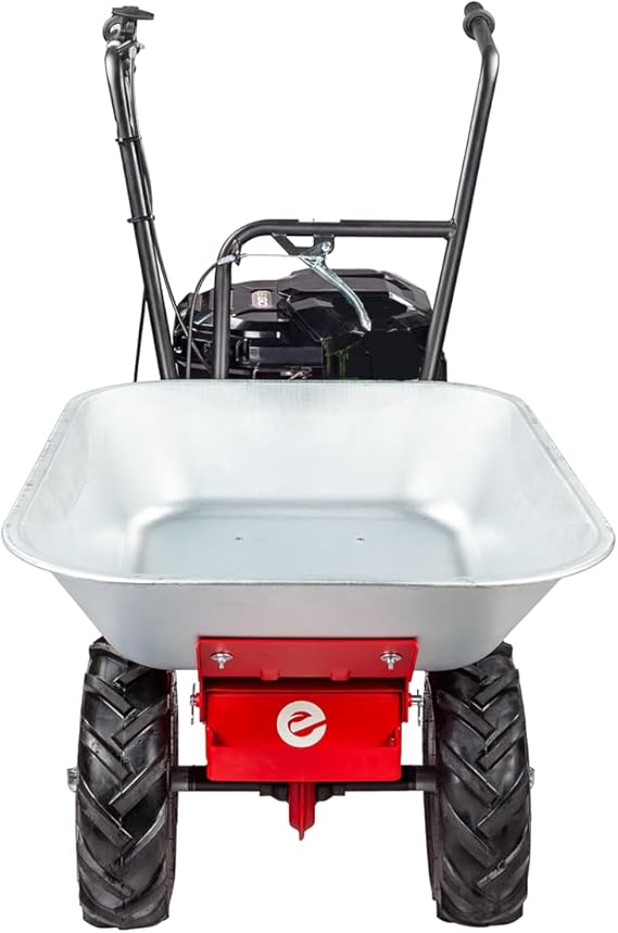 JU78IFDS Eurosystems Brouette motorisée 125 cc Capacité bac 85L Charge max 100 kg Roues pneumatiques 13" pour terrains accidentés — image 5