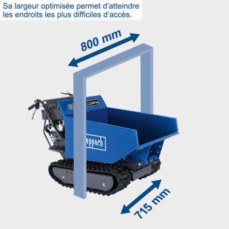 TVY18104_5 Scheppach Brouette motorisée 6000 W Benne basculante 950 x 680 x 465 mm — image 6