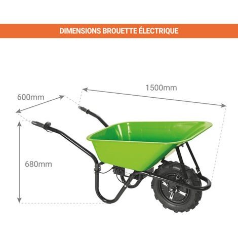 VWVQ56ZU Zipper Brouette ZI-EWB500 motorisée électrique sans fil Charge 150 kg Capacité 75 litres Pour terrains escarpés — image 8