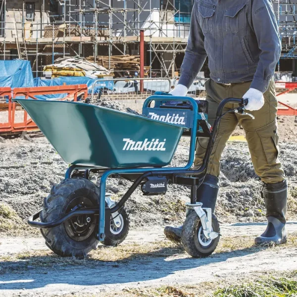 Makita Brouette transporteur à assistance DCU180Z LXT 18V Li-ion au pneu agricole — image 7