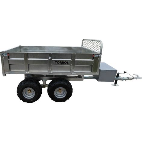 907a5b7c63459b65b62b9a11cbd27aa15da4e5be Torros Remorque double essieu 1400kg basculante hydraulique Caisse galvanisée 2000x1170mm AHR1400H — image 5