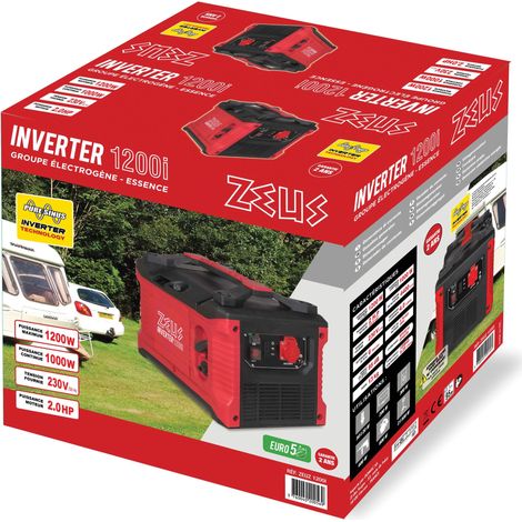 BVTGSY6 Zeuz Groupe électrogène inverter 1200W essence Moteur 4 temps 53cc Autonomie 6h — image 3