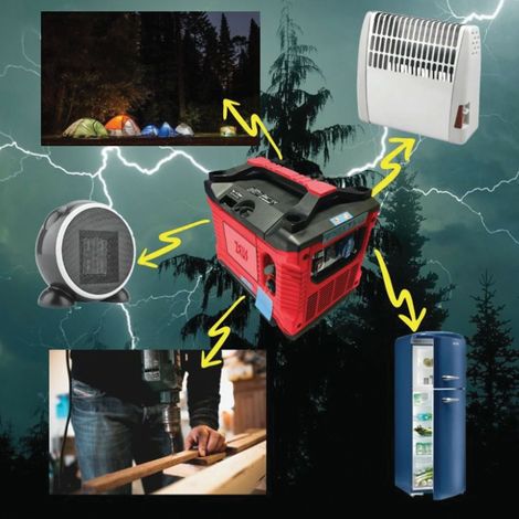 VVSRZ6 Zeuz Groupe électrogène inverter 1200W essence Moteur 4 temps 53cc Autonomie 6h — image 7