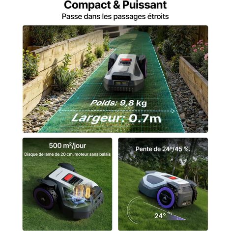 ANTHBOT ANTHBOT M5 Robot Tondeuse sans Fil Périphérique 500 m² + Abri Garage Pro (Sans outil), Vision IA, IPX6, Pente 45% vue 2 ANTHBOT ANTHBOT M5 Robot Tondeuse sans Fil Périphérique 500 m² + Abri Garage Pro (Sans outil), Vision IA, IPX6, Pente 45% vue 2