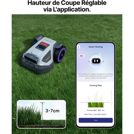 ANTHBOT ANTHBOT M5 Robot Tondeuse sans Fil Périphérique 500 m² + Abri Garage Pro (Sans outil), Vision IA, IPX6, Pente 45% vue 4 ANTHBOT ANTHBOT M5 Robot Tondeuse sans Fil Périphérique 500 m² + Abri Garage Pro (Sans outil), Vision IA, IPX6, Pente 45% vue 4