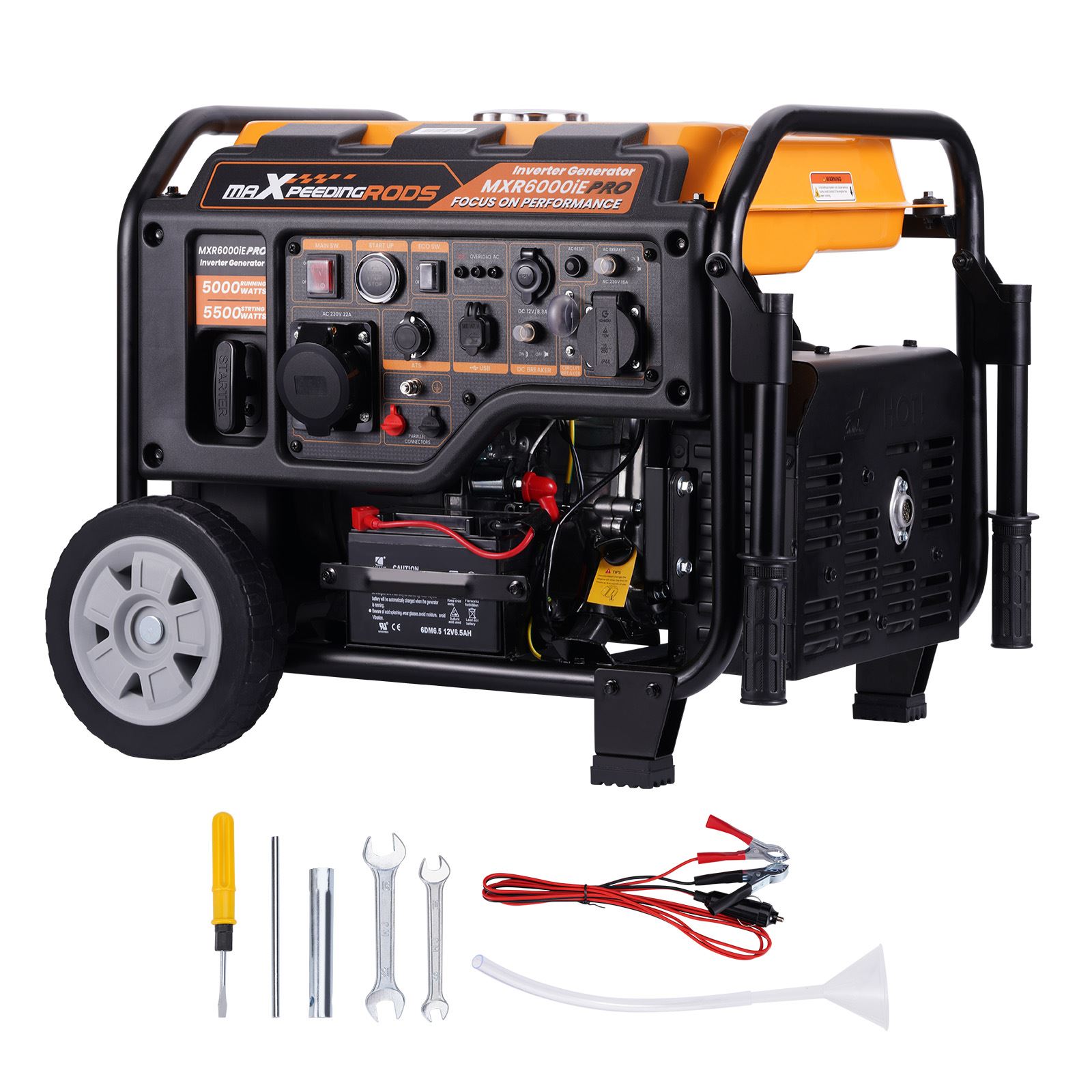 ATS ATS Groupe electrogene silencieux 5000w Inverter générateur electrique 5.5KW 4 temps Démarrage à essence vue principale