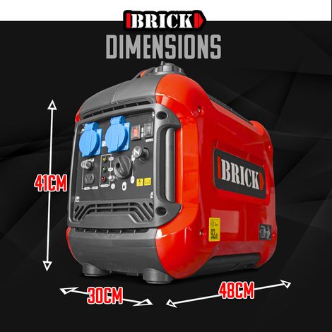 BRICK Brick – Groupe électrogène inverter silencieux 1880W – 2 prises 230V – Moteur 4 temps 79.7cc – Autonomie 5H – Arrêt automatique surcharge vue 4 BRICK Brick – Groupe électrogène inverter silencieux 1880W – 2 prises 230V – Moteur 4 temps 79.7cc – Autonomie 5H – Arrêt automatique surcharge vue 4