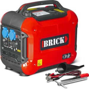 BRICK Brick – Groupe électrogène inverter silencieux 1880W – 2 prises 230V – Moteur 4 temps 79.7cc – Autonomie 5H – Arrêt automatique surcharge vue principale