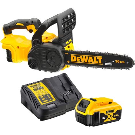 DEWALT Dewalt – Tronçonneuse élagueuse 18V – Moteur Brushless – Longueur de guide 30 cm – Batterie 5Ah pour 70 coupes par charge vue 3 DEWALT Dewalt – Tronçonneuse élagueuse 18V – Moteur Brushless – Longueur de guide 30 cm – Batterie 5Ah pour 70 coupes par charge vue 3
