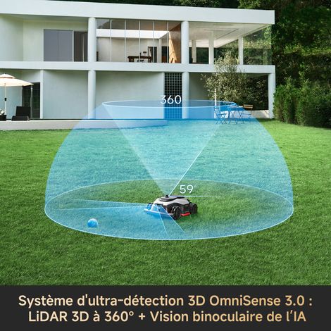 DREAME Dreame – Robot tondeuse 3500 m² – Moteurs Hub 4WD – LiDAR 3D 360° – Capacité de montée 80% – Double lames 40 cm – EdgeMaster 2.0 vue 2 DREAME Dreame – Robot tondeuse 3500 m² – Moteurs Hub 4WD – LiDAR 3D 360° – Capacité de montée 80% – Double lames 40 cm – EdgeMaster 2.0 vue 2