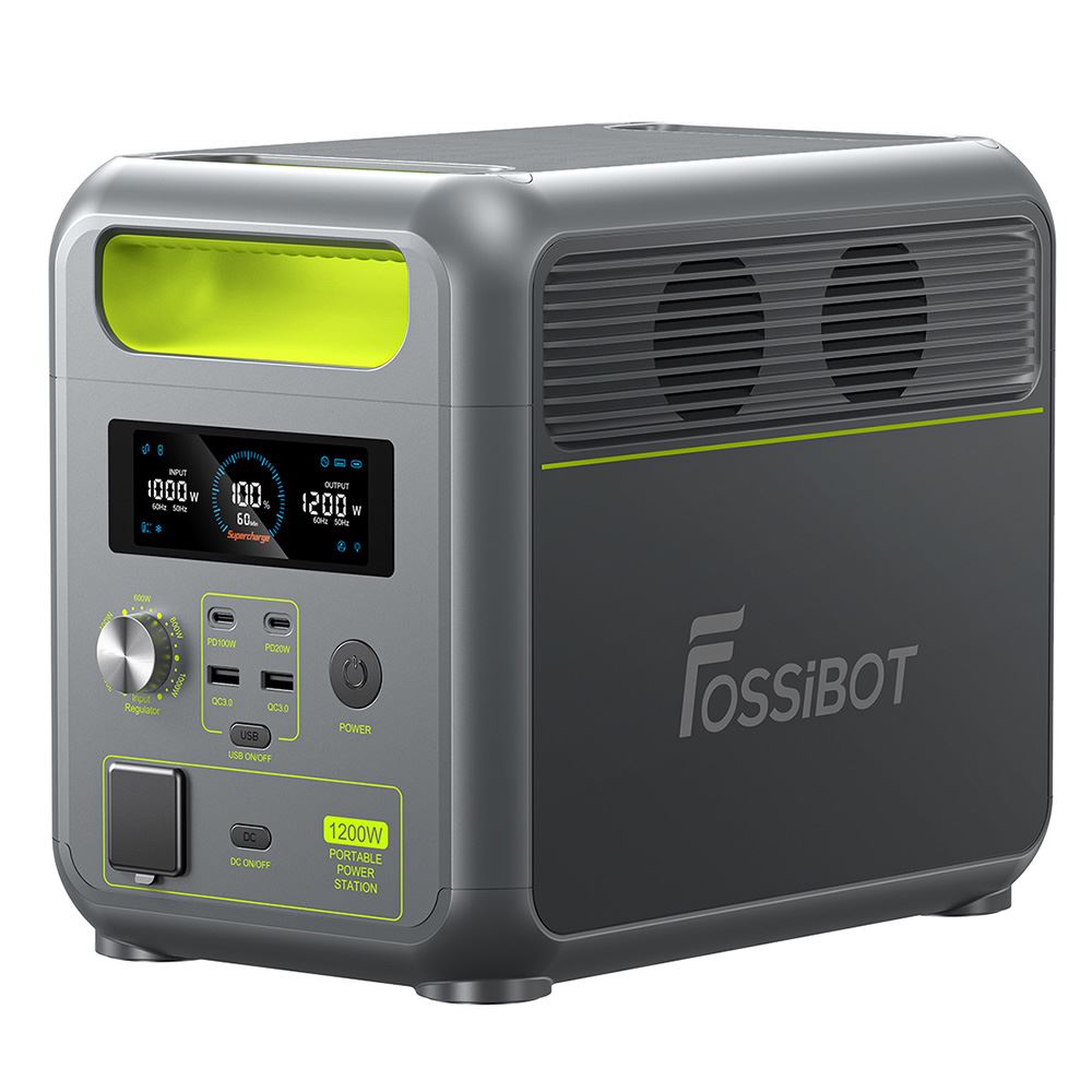 F1200 Centrale électrique Portable FOSSiBOT F1200 capacité de 1024Wh puissance nominale de 1200W Protection BMS batterie LiFePO4 de qualité EV vue principale