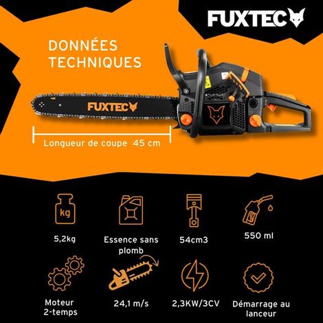 FUXTEC Tronçonneuse thermique - FUXTEC FX-KS255 - 54cm3 18 pouces Black Edition vue 3 FUXTEC Tronçonneuse thermique - FUXTEC FX-KS255 - 54cm3 18 pouces Black Edition vue 3