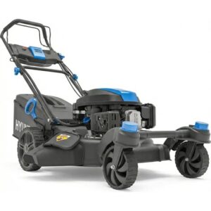 HYUNDAI Hyundai – Tondeuse thermique autotractée 51 cm – Démarrage électrique – Moteur 196 cm3 – Bac 60 L – Roues avant pivotantes pour manœuvres faciles vue principale
