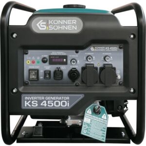 KÖNNER & SÖHNEN Könner & Söhnen – Groupe électrogène essence 4.5 kW – Onduleur pour équipements sensibles – Démarrage manuel – Autonomie 9h18 – 2 prises Schuko 230V vue principale