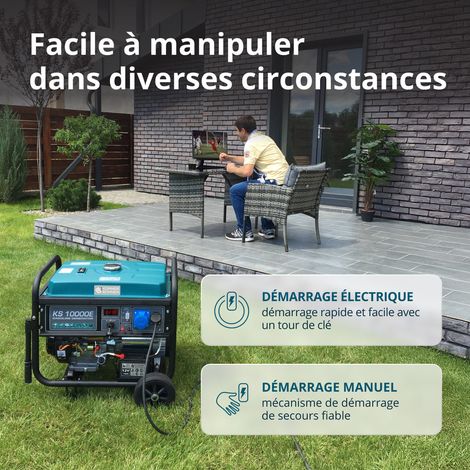 KÖNNER & SÖHNEN Könner & Söhnen – Groupe électrogène essence 8 kW monophasé – Démarrage électrique – Régulation AVR – Autonomie 15H – 71 dB à 7m – 85,5 kg vue 4 KÖNNER & SÖHNEN Könner & Söhnen – Groupe électrogène essence 8 kW monophasé – Démarrage électrique – Régulation AVR – Autonomie 15H – 71 dB à 7m – 85,5 kg vue 4