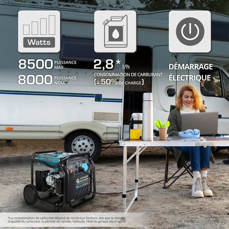 KÖNNER & SÖHNEN Könner & Söhnen – Groupe électrogène inverter 8,0 kW – Carburant essence – Démarrage électrique – ATS pour alimentation automatique – Technologie de pure sinus vue 2 KÖNNER & SÖHNEN Könner & Söhnen – Groupe électrogène inverter 8,0 kW – Carburant essence – Démarrage électrique – ATS pour alimentation automatique – Technologie de pure sinus vue 2
