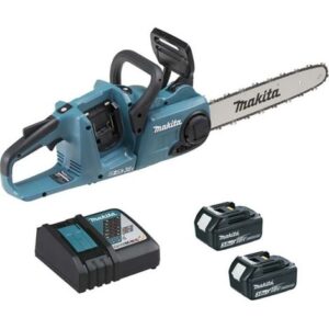 MAKITA Makita – Tronçonneuse à batterie 36V avec 2 batteries 18V 3.0Ah – Longueur de guide 35 cm – Vitesse de chaîne 20 m/s – Moteur Brushless vue principale