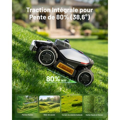 MAMMOTION MAMMOTION LUBA Mini 2 AWD 1500 Robot Tondeuse sans fil périphérique, LiDAR+AI Vision+NetRTK, Pentes 80%, Jusqu’à 1500 m² vue 5 MAMMOTION MAMMOTION LUBA Mini 2 AWD 1500 Robot Tondeuse sans fil périphérique, LiDAR+AI Vision+NetRTK, Pentes 80%, Jusqu’à 1500 m² vue 5