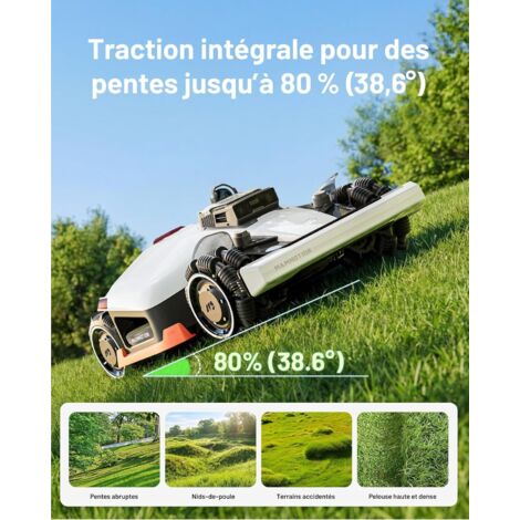 MAMMOTION Robot Tondeuse MAMMOTION LUBA 3 AWD 3000 sans fil périphérique, jusqu'à 3000m², avec Garage pour tondeuse vue 5 MAMMOTION Robot Tondeuse MAMMOTION LUBA 3 AWD 3000 sans fil périphérique, jusqu'à 3000m², avec Garage pour tondeuse vue 5