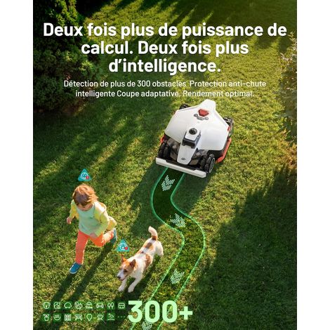 MAMMOTION Robot Tondeuse Mammotion LUBA 3 AWD 3000 sans fil périphérique,LiDAR 360°+NetRTK+vision IA dual caméra, jusqu'à 3000m²,Pente 80%,Module 4G,APP vue 4 MAMMOTION Robot Tondeuse Mammotion LUBA 3 AWD 3000 sans fil périphérique,LiDAR 360°+NetRTK+vision IA dual caméra, jusqu'à 3000m²,Pente 80%,Module 4G,APP vue 4