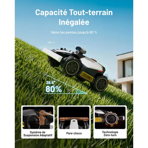 MAMMOTION Robot Tondeuse Mammotion LUBA mini 2 AWD 1000 Sans Fil Périphérique, jusqu'à 1000m², Pente 80%, avec Mni Garage pour tondeuse vue 4 MAMMOTION Robot Tondeuse Mammotion LUBA mini 2 AWD 1000 Sans Fil Périphérique, jusqu'à 1000m², Pente 80%, avec Mni Garage pour tondeuse vue 4