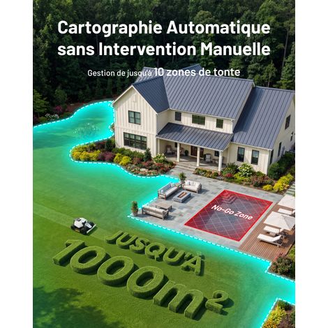 MAMMOTION Robot Tondeuse Mammotion LUBA mini 2 AWD 1000 Sans Fil Périphérique, jusqu'à 1000m², Pente 80%, avec Mni Garage pour tondeuse vue 5 MAMMOTION Robot Tondeuse Mammotion LUBA mini 2 AWD 1000 Sans Fil Périphérique, jusqu'à 1000m², Pente 80%, avec Mni Garage pour tondeuse vue 5