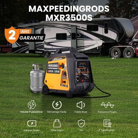 MAXPEEDINGRODS Maxpeedingrods – Groupe électrogène inverter 3500W essence/GPL – Démarrage électrique – Autonomie 24h – 2 prises USB et 230V – Silencieux 62dB vue 2 MAXPEEDINGRODS Maxpeedingrods – Groupe électrogène inverter 3500W essence/GPL – Démarrage électrique – Autonomie 24h – 2 prises USB et 230V – Silencieux 62dB vue 2