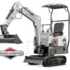 Mini-pelle Bobmaster Pro B&S - Essence, 920 kg + kit de godets vue principale