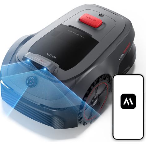MOVA MOVA ViAX 500 EU – Robot tondeuse jusqu’à 500 m², AI UltraEyes™ 2.0 360° LiDAR, Cartographie 3D, Multi-Zone, Trajectoire en U, Tout-Terrain vue principale