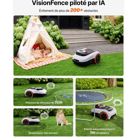 NAVIMOW Segway Navimow i220 LiDAR Robot tondeuse pour 2000 m² avec Garage M, roues tout-terrain pour pentes de 45 %, double système LiDAR et Vision, sans fil, sans antenne (expédié séparément) vue 5 NAVIMOW Segway Navimow i220 LiDAR Robot tondeuse pour 2000 m² avec Garage M, roues tout-terrain pour pentes de 45 %, double système LiDAR et Vision, sans fil, sans antenne (expédié séparément) vue 5