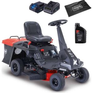 SCHEPPACH Scheppach Tondeuse thermique autoportée MR235-61 - démarrage hybride - moteur 4 temps 224 cm³ - 6CV - largeur de coupe 61 cm - bac 150L - batterie 2Ah + chargeur inclus vue principale