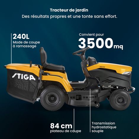STIGA STIGA Estate 384 : Tracteur Tondeuse Thermique pour Grands Jardins vue 2 STIGA STIGA Estate 384 : Tracteur Tondeuse Thermique pour Grands Jardins vue 2