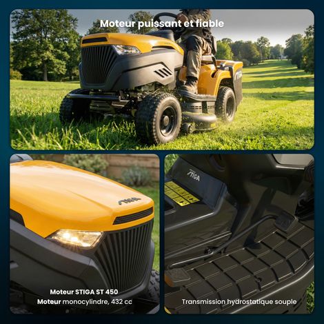 STIGA STIGA Estate 384 : Tracteur Tondeuse Thermique pour Grands Jardins vue 4 STIGA STIGA Estate 384 : Tracteur Tondeuse Thermique pour Grands Jardins vue 4
