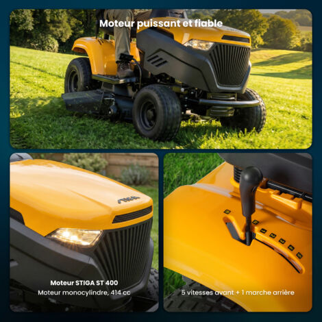 STIGA STIGA TORNADO 398 M tracteur tondeuse thermique vue 4 STIGA STIGA TORNADO 398 M tracteur tondeuse thermique vue 4