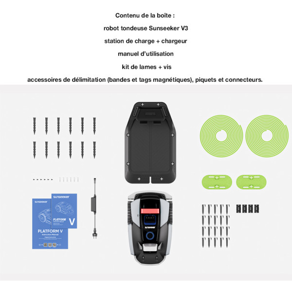 SUNSEEKER Robot tondeuse sans fil 600m2 SUNSEEKER V3 vue 5 SUNSEEKER Robot tondeuse sans fil 600m2 SUNSEEKER V3 vue 5