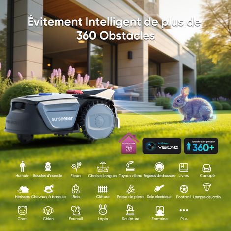 SUNSEEKER Sunseeker V1 avec Garage, Robot Tondeuse sans Fil Périphérique, 300 m² pour Petits Jardins, Sunseeker V1 Robot Tondeuse sans Fil - 300 m² - avec Garage Gratuit - Vision AI - Évitement Intelligent des vue 3 SUNSEEKER Sunseeker V1 avec Garage, Robot Tondeuse sans Fil Périphérique, 300 m² pour Petits Jardins, Sunseeker V1 Robot Tondeuse sans Fil - 300 m² - avec Garage Gratuit - Vision AI - Évitement Intelligent des vue 3